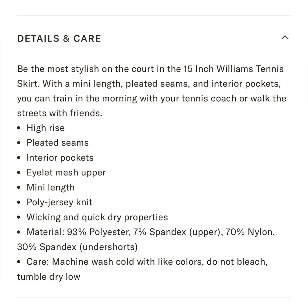 Tuckernuck White Cane 15” Williams Tennis Skort. $138 - Picture 6 of 12